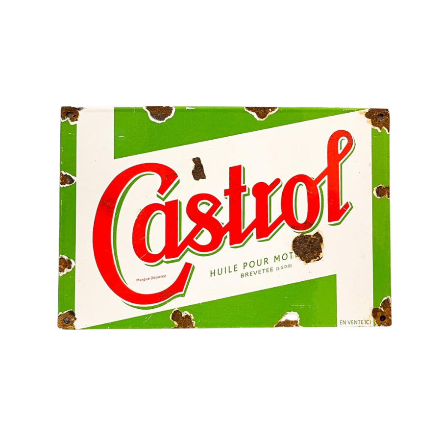 CASTROL ENAMEL SIGN