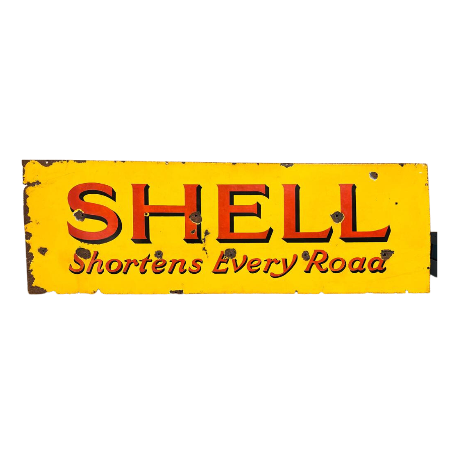 SHELL Enamel Motoring Advertising Sign