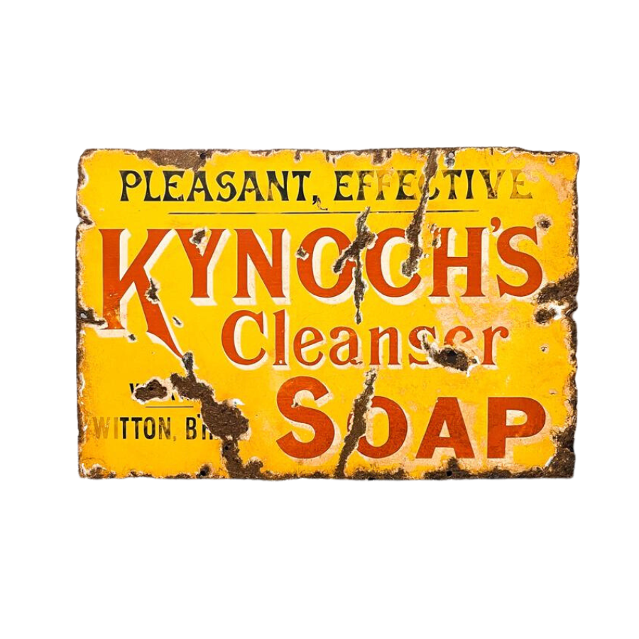 KYNOCH’S Cleanser Soap Enamel Advertising Sign