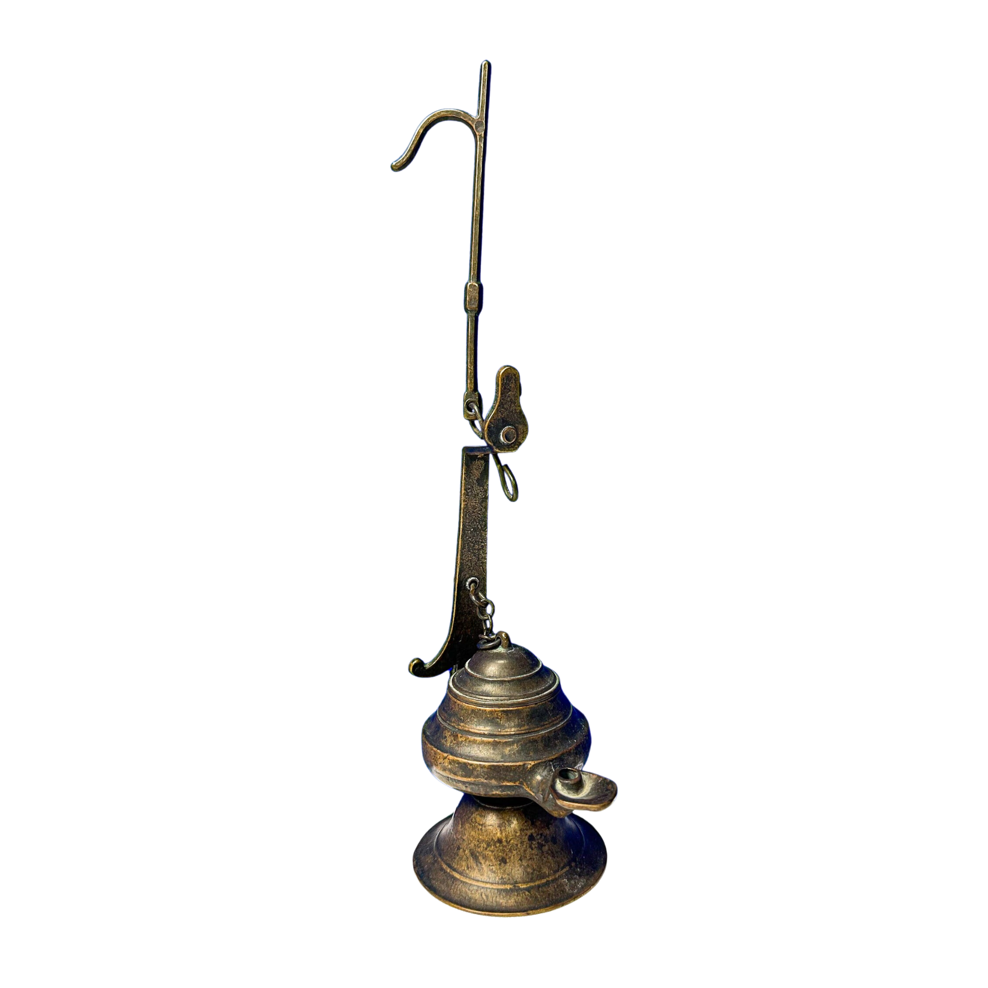 Antique Bronze Oil Lamp