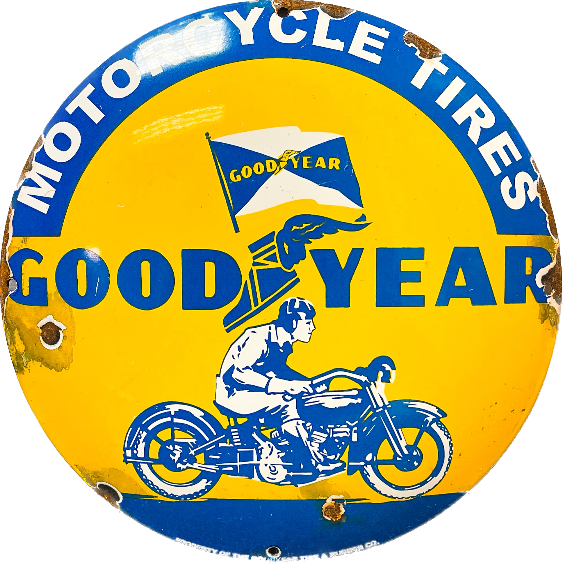 GOOD YEAR Enamel Advertising Sign