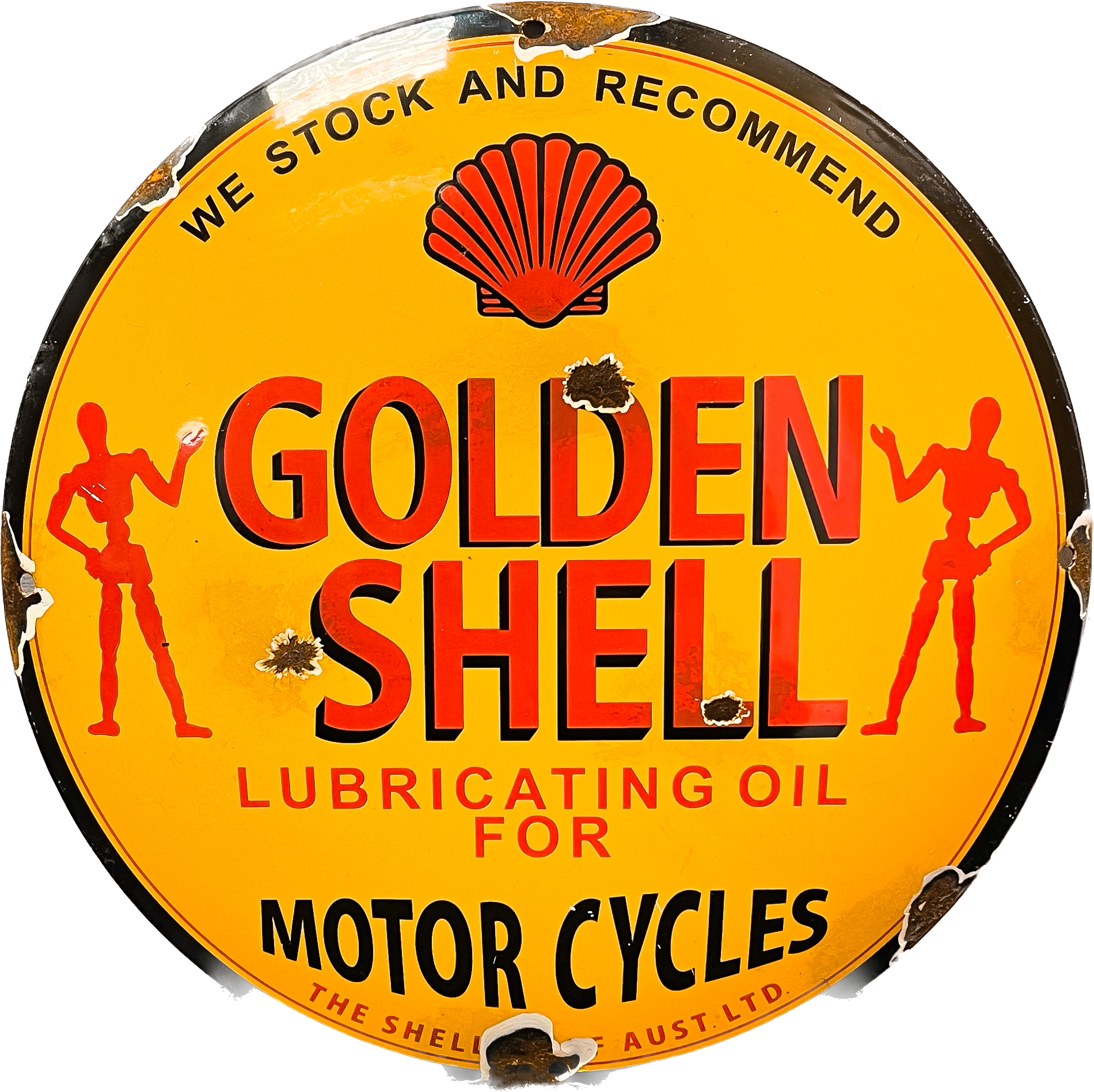 SHELL Enamel Advertising Sign
