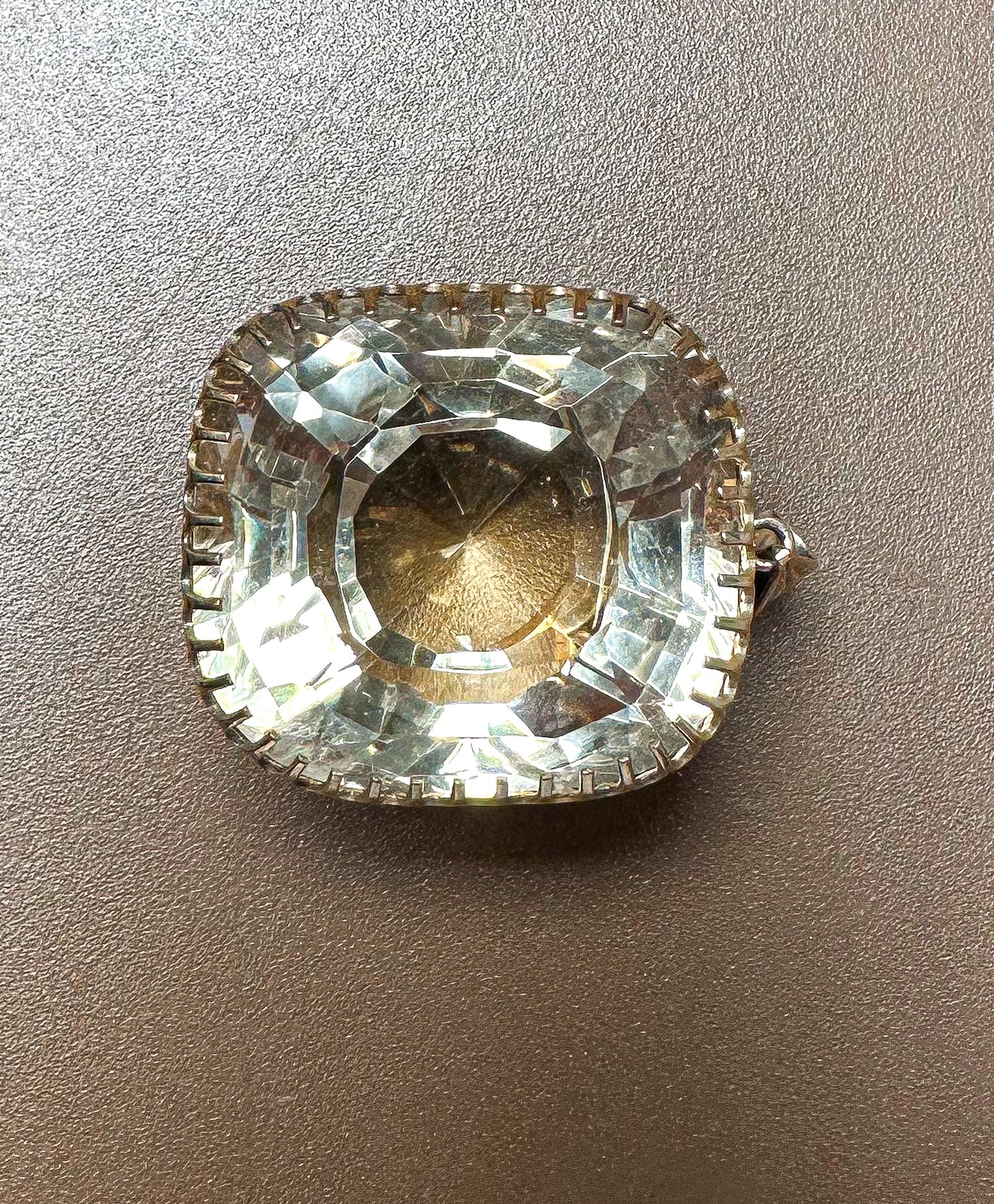 Precious Stone in 9ct Gold Cage Pendant