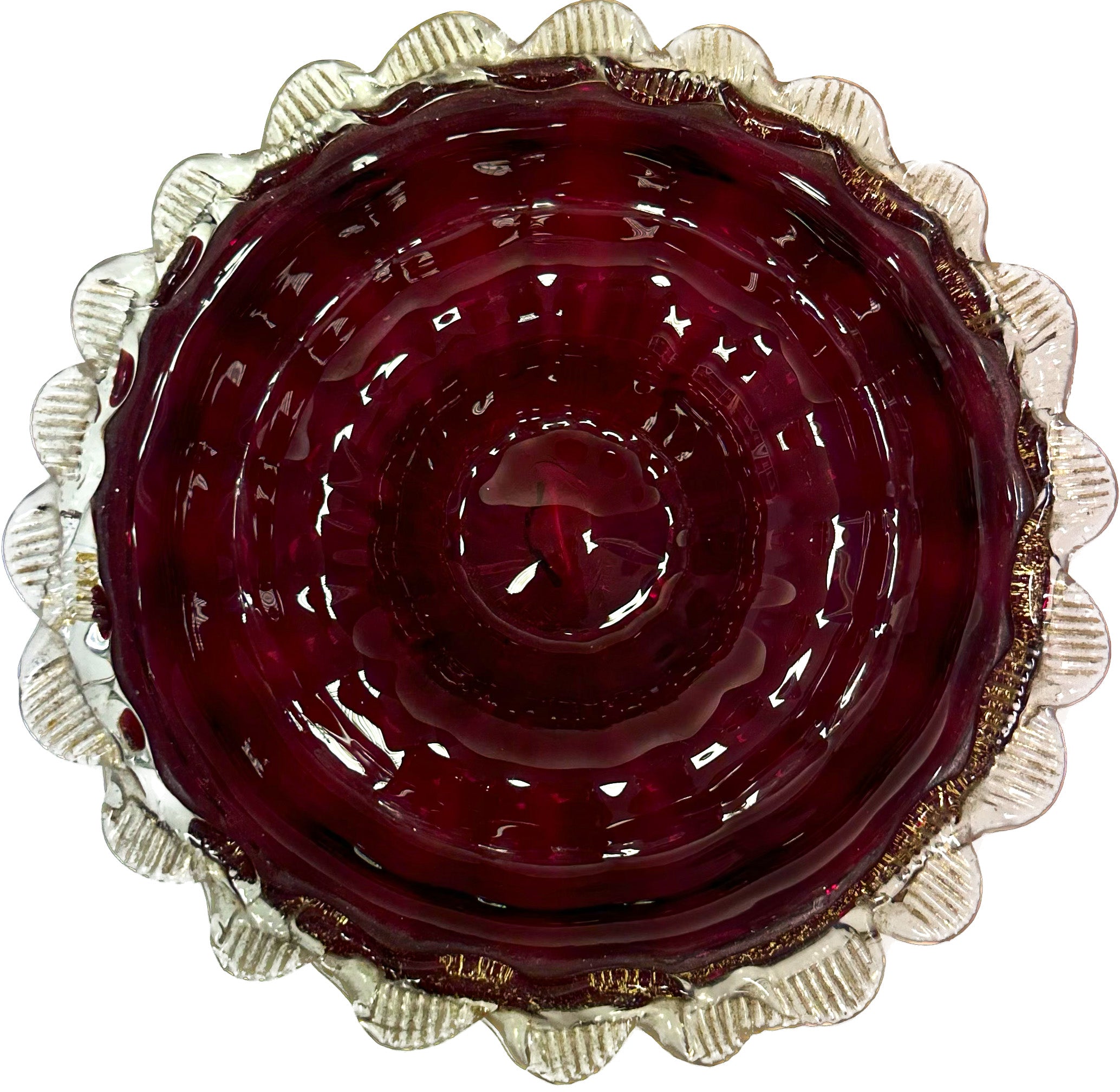 Murano Sommerso Glass Centrepiece Bowl